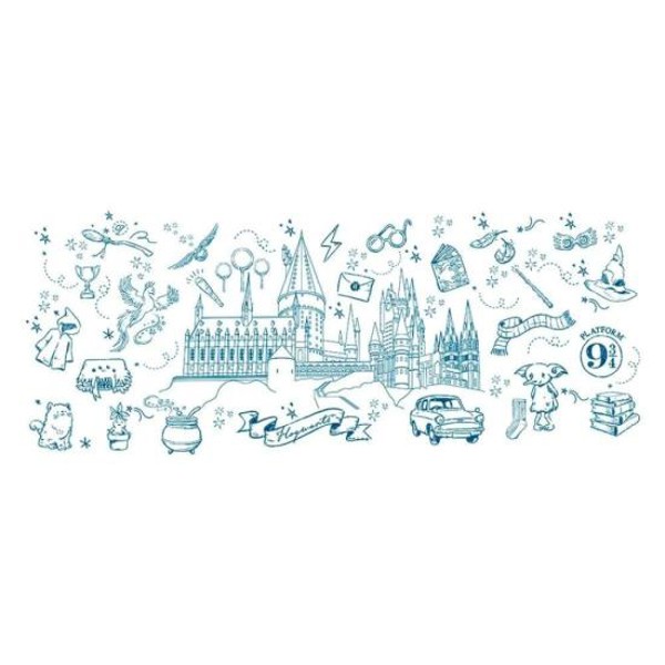 Kit Teclado e Mouse Sem Fio Letron Harry Potter Azul