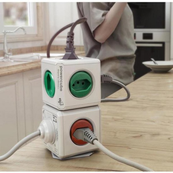 Adaptador Benjamim Múltiplo Powercube PWC-X5/3M Bivolt ELG