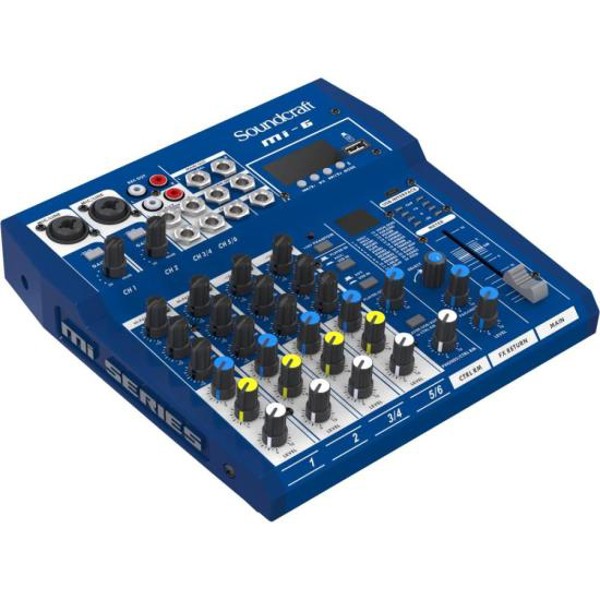 Mesa de Som Soundcraft MI-6 06 Canais USB
