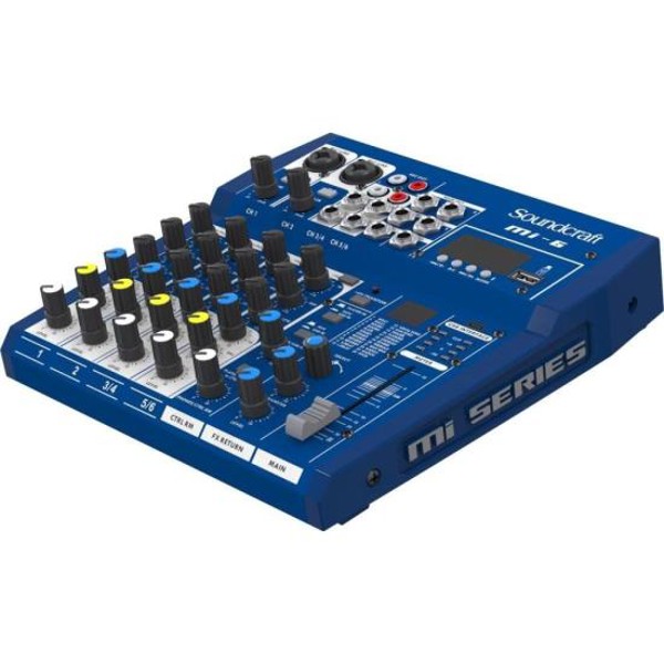 Mesa de Som Soundcraft MI-6 06 Canais USB