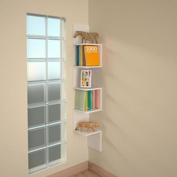 Estante de Canto Multivisão Branco