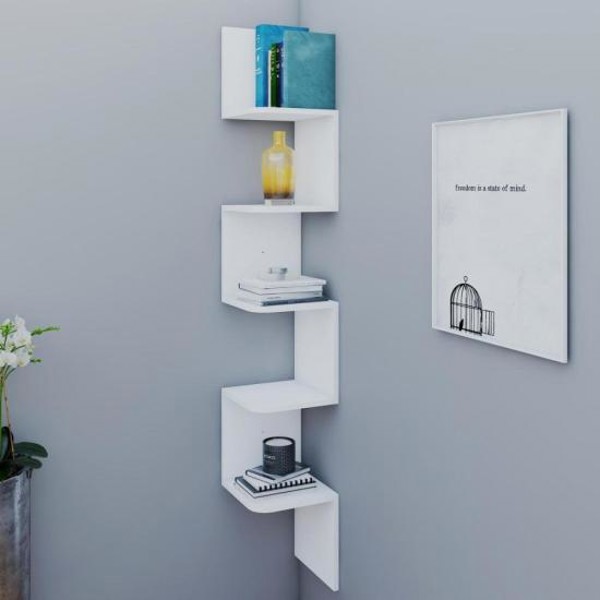 Estante de Canto Multivisão Branco