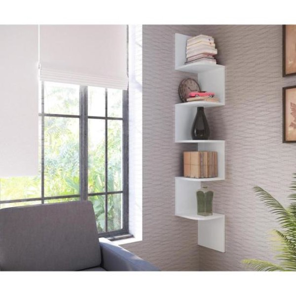 Estante de Canto Multivisão Branco