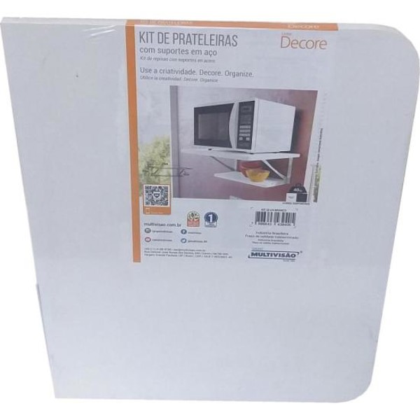 Kit Prateleiras Decore Multivisão Branco