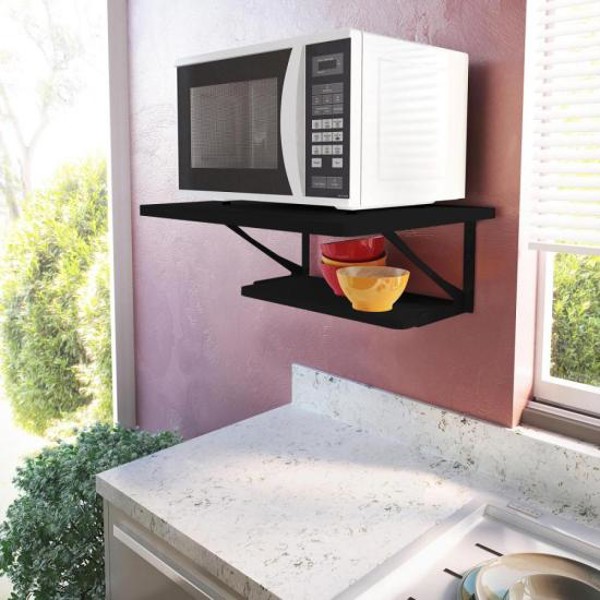 Kit Prateleiras Decore Multivisão Preto