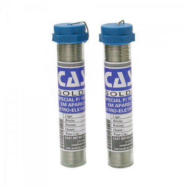 Solda em Tubo 63x34 25G Azul SOLDA CAST - CX / 36