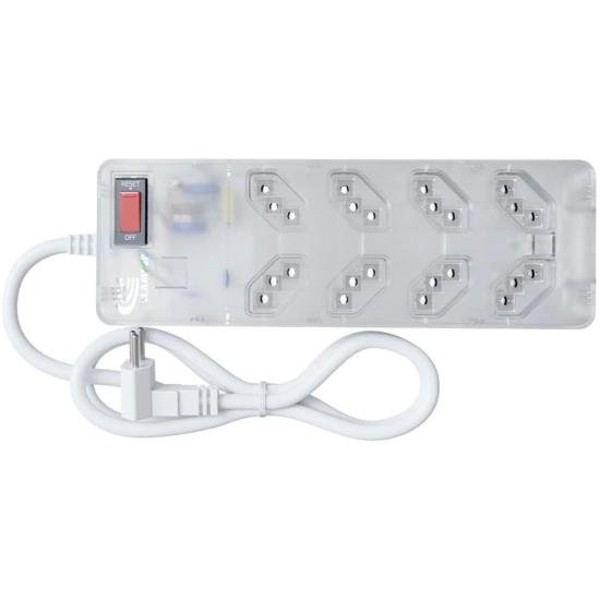 Filtro de Linha Com Proteção DPS 3P Energia 8 Clamper Transparente