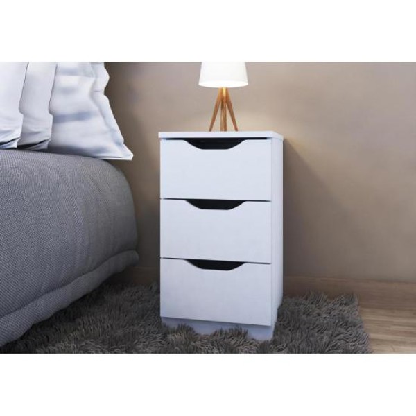 Gaveteiro Com 3 Gavetas Multivisão Branco