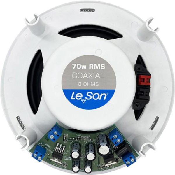 Kit Arandela 6" Leson 2LSREDBR 70W RMS Redonda Branca - PAR / 2