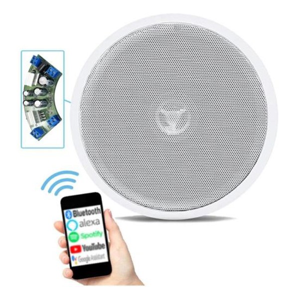 Kit Arandela 6" Leson 2LSREDBR 70W RMS Redonda Branca - PAR / 2