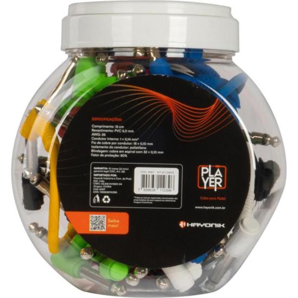 Kit Cabo Para Pedal 15cm Hayonik Sortido Com 20