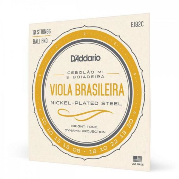 Encordoamento Para Viola Brasileira Cebolão MI/Boiadeira EJ82C D Addario