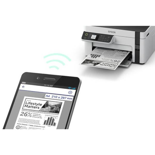 Impressora Epson Multifuncional Tanque De Tinta Monocromatica Bivolt - M2120