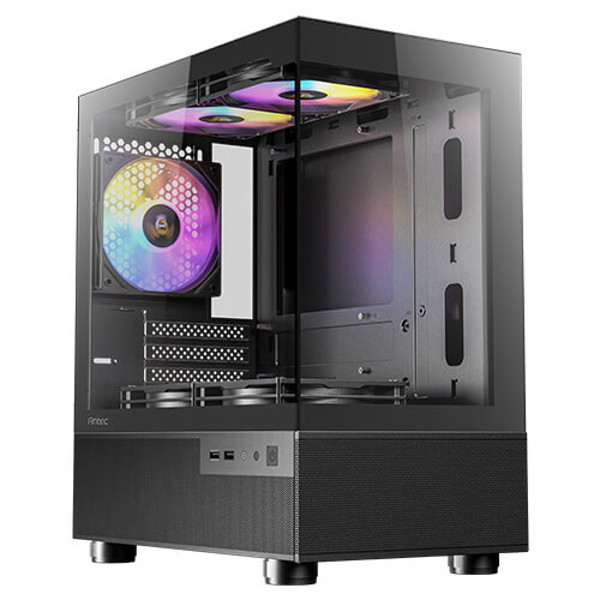 Gabinete Gamer Antec Cx200m Rgb Elite Preto Lateral De Vidro Micro-atx/itx - 0-761345-10024-3