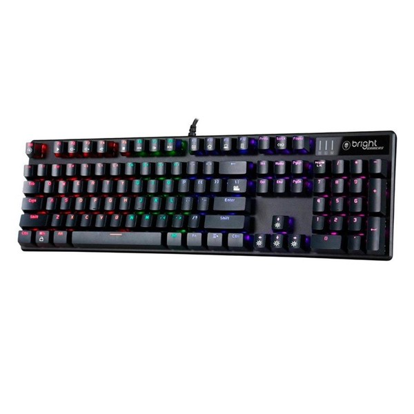 Teclado Bright Mecanico Gamer Tank Padrao Americano 104 Teclas Usb Switch Azul - Gtc560