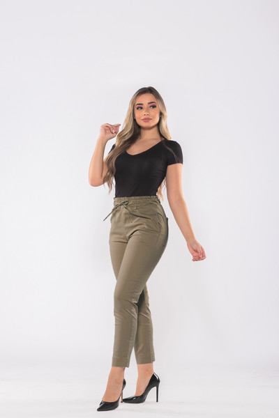 Calça 3821 Bege Escuro Bella Canvas