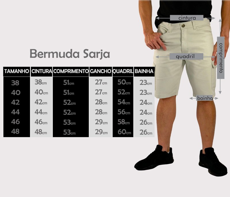 Bermuda Macaw Sarja 7747 Preto