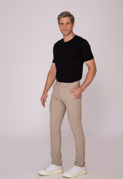 Calça Macaw Sarja 7762 Bege