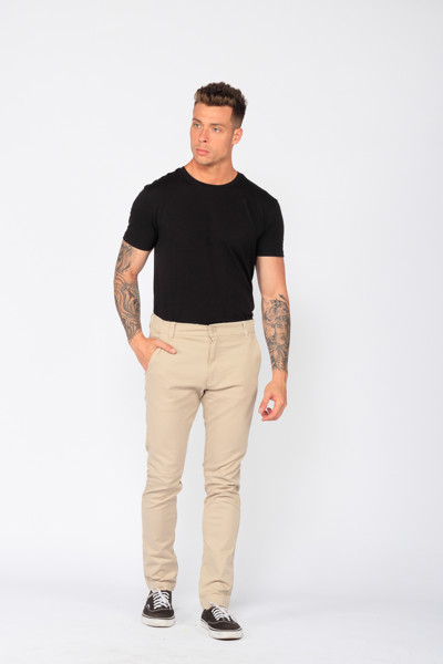 Calça Macaw Sarja 7762 Bege Claro