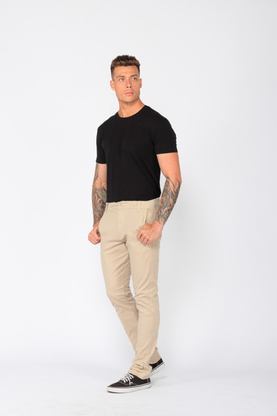 Calça Macaw Sarja 7762 Bege Claro