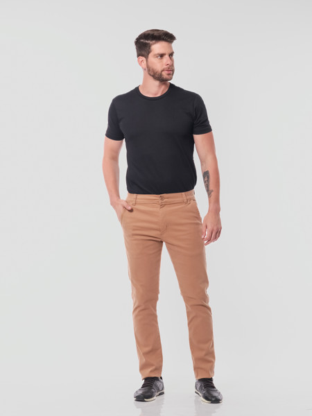 Calça Macaw Sarja 7762 Caqui