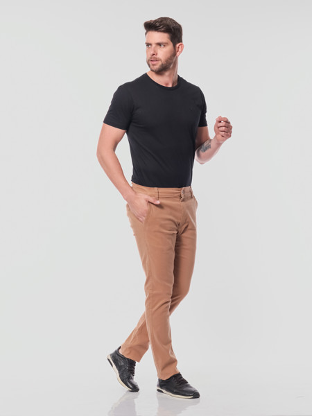 Calça Macaw Sarja 7762 Caqui