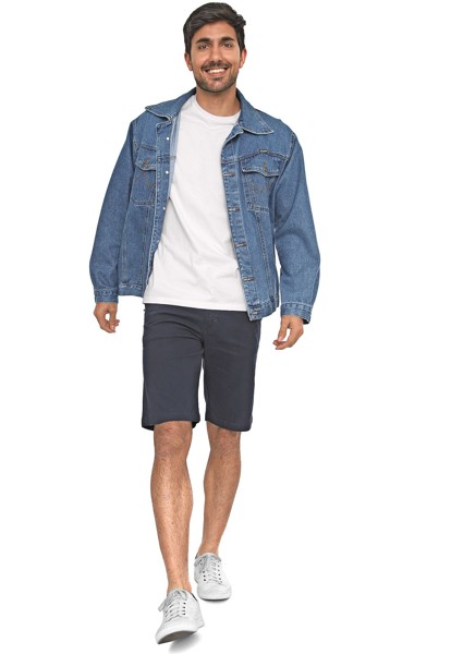 Bermuda Macaw Sarja 7764 Azul Marinho