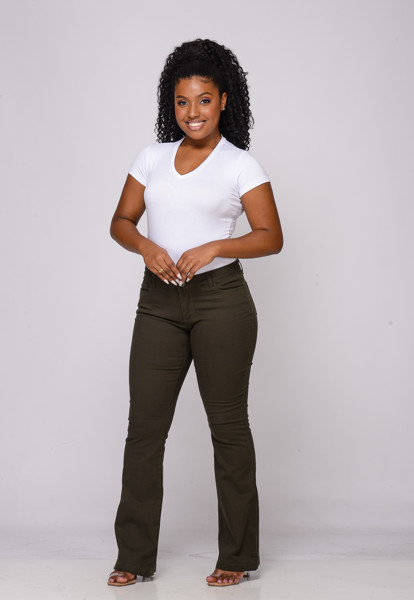 Calça Flare 7825 Verde Musgo