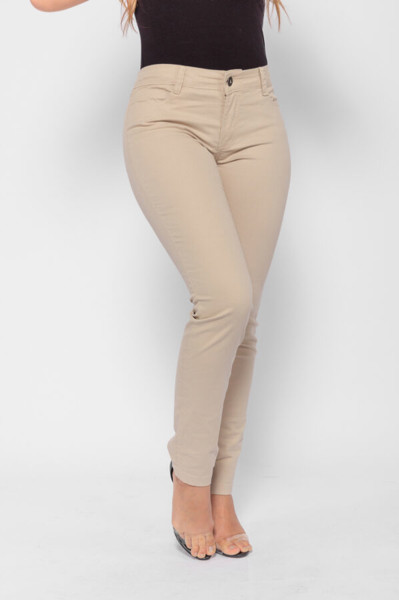 Calça 7831 Bege Claro Skinny Bella Canvas