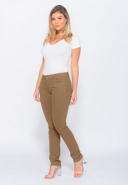Calça 7831 Caqui Skinny