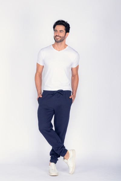 Calça Macaw 7859 Azul Moletom