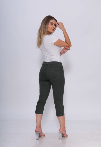 Calça 7878 Verde Capri Feminina