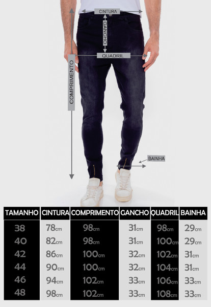 Calça 7880 Black Jeans Lycra