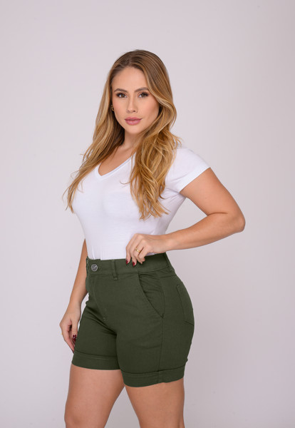 Shorts Feminino 7925 Verde Musgo