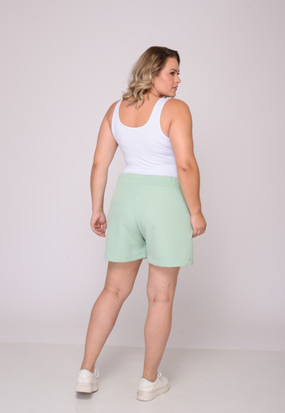 Shorts Feminino Plus Size 7945 Verde Agua