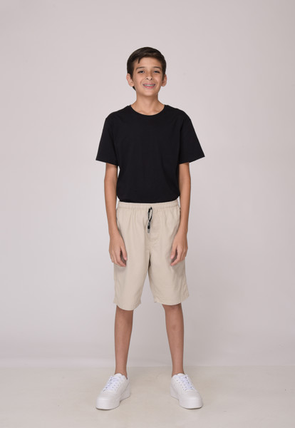 Bermuda Juvenil 7932 Bege Claro Cor:bege Claro;tamanho:p