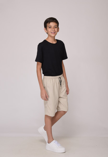 Bermuda Juvenil 7932 Bege Claro Cor:bege Claro;tamanho:p