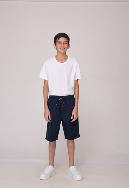 Bermuda Juvenil 7932 Azul Marinho Cor:azul Marinho;tamanho:g