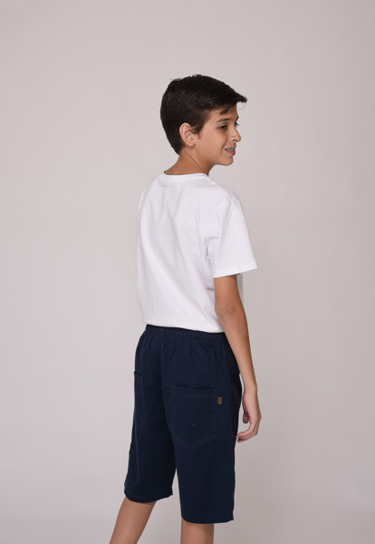 Bermuda Juvenil 7932 Azul Marinho Cor:azul Marinho;tamanho:g