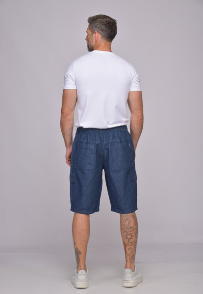 Bermuda Macaw Jeans 7885 Azul Marinho