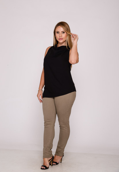 Blusa Feminina Gola Boba 7954 Preto