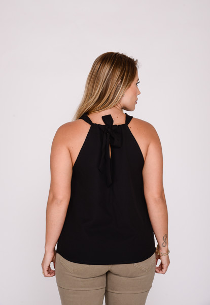 Blusa Feminina Gola Boba 7954 Preto