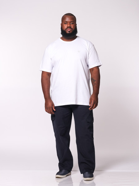 Calça Macaw 7868 Azul Marinho Plus Size Sarja