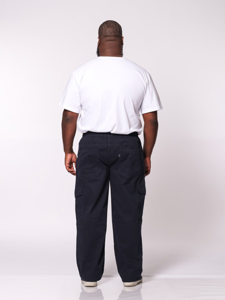 Calça Macaw 7868 Azul Marinho Plus Size Sarja