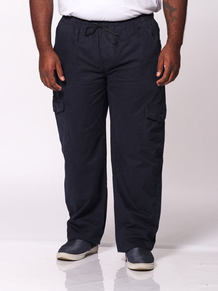 Calça Macaw 7868 Azul Marinho Plus Size Sarja