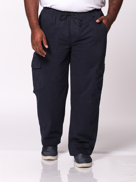 Calça Macaw 7868 Azul Marinho Plus Size Sarja