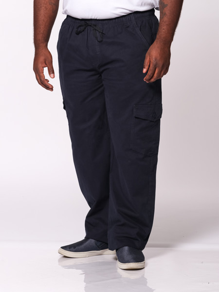 Calça Macaw 7868 Azul Marinho Plus Size Sarja