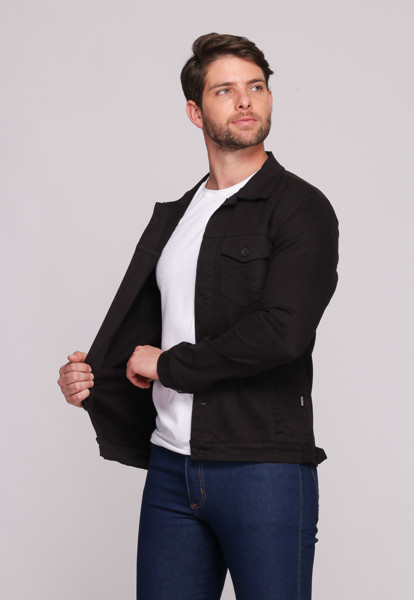 Jaqueta 7923 Preto Sarja