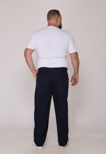 Calça Macaw 7911 Azul Marinho Plus Size Sarja