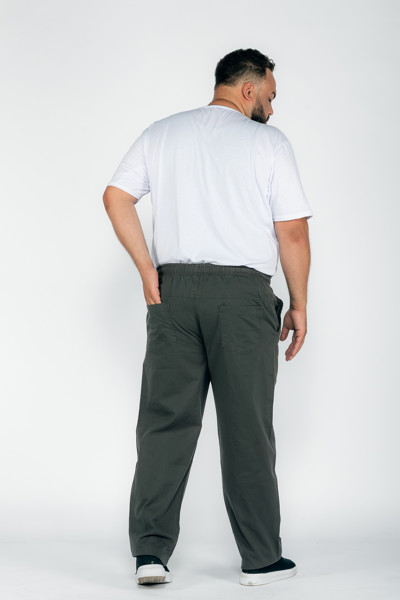 Calça Macaw 7734 Cinza Plus Size Sarja